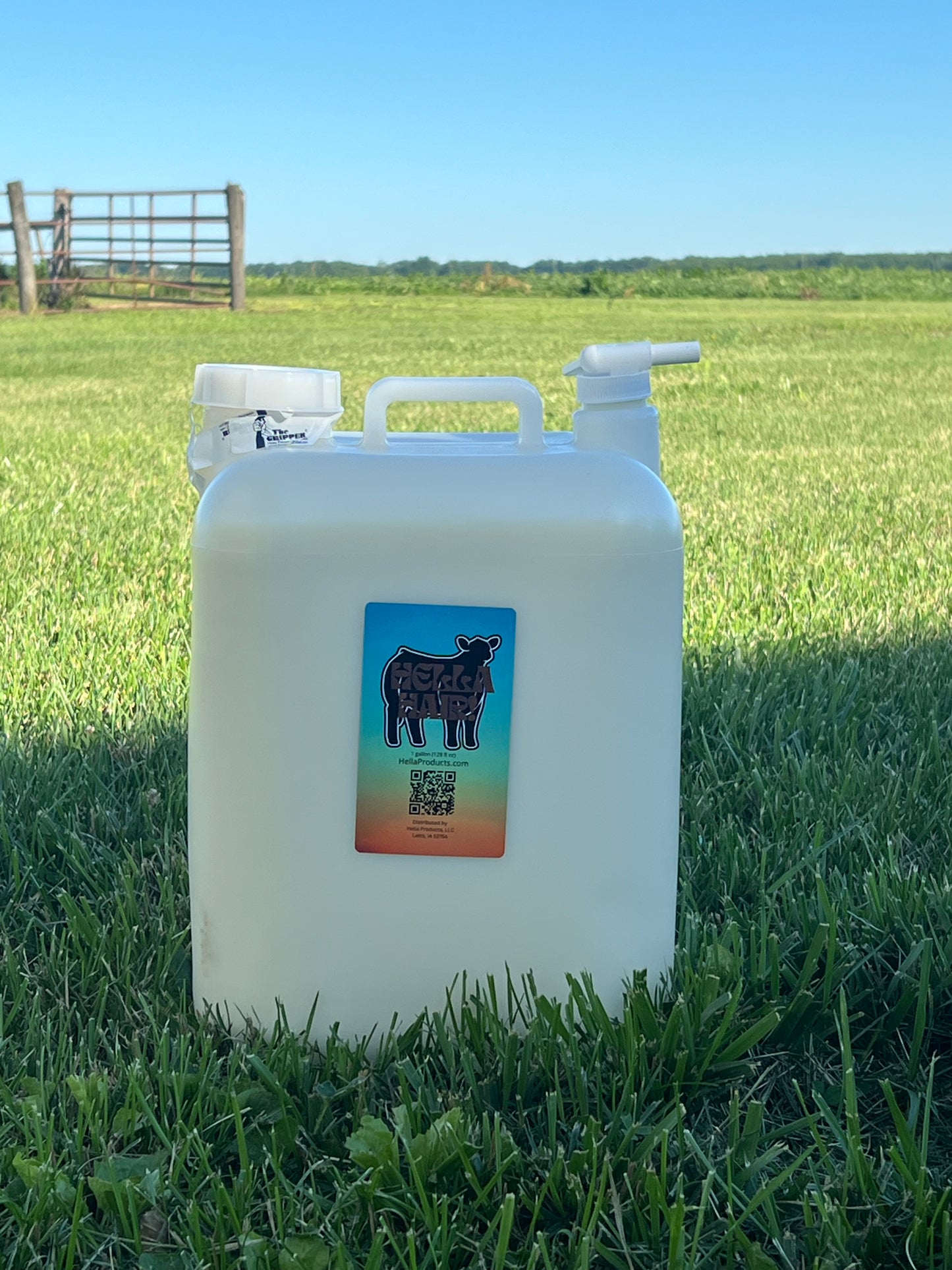 5 Gallon Hella Hair refill jug with Spigot